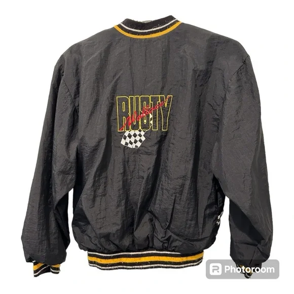 💕HP💕Vintage Rusty Wallace Bomber Jacket Youth Large